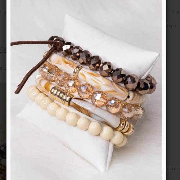 Boho “ Aubrey ” 5 Strand Bracelet with Natural Stones and Charms R4B - Picture 2 of 4